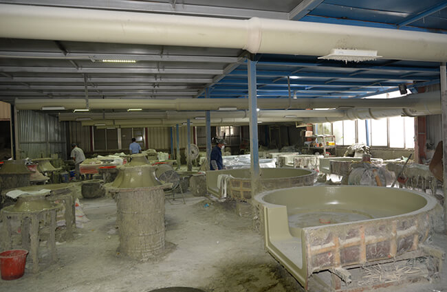 FRP casing semi-finished product production area