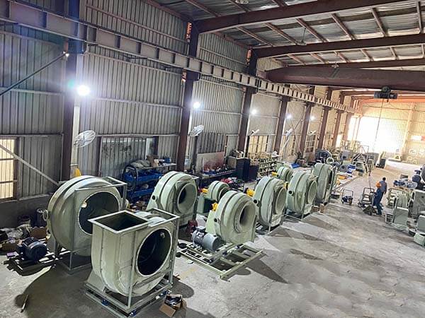 FRP centrifugal fan installation area