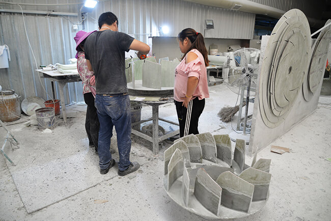 FRP impeller semi-finished product production area