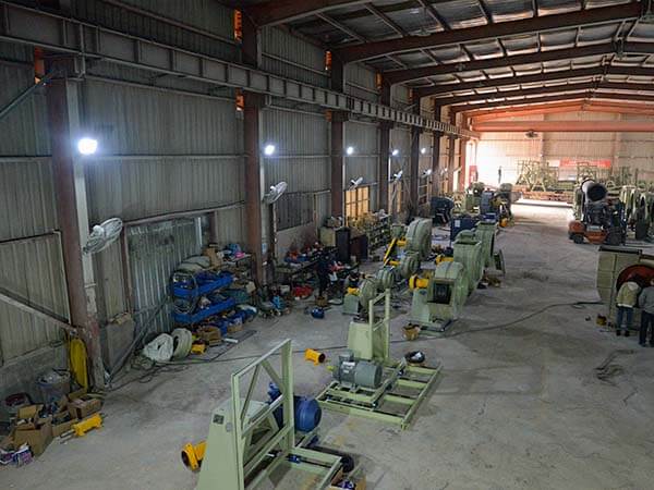 Fiberglass Fan Assembly Area