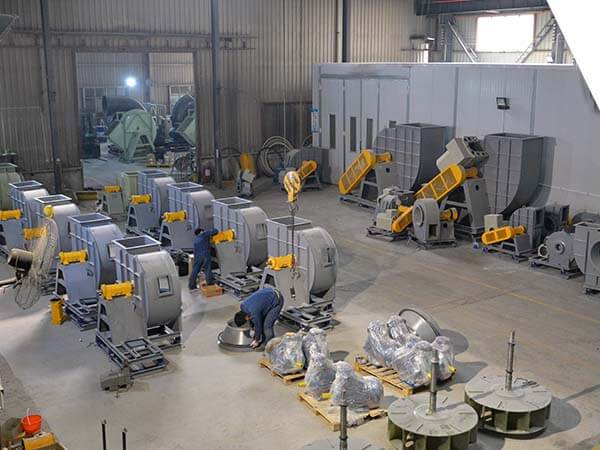 Metal fan assembly area